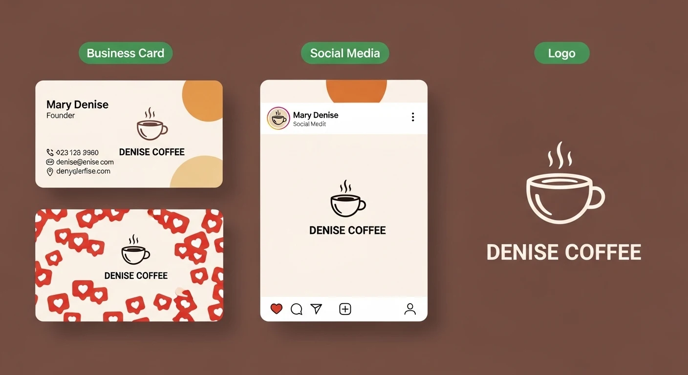 Logo on business card